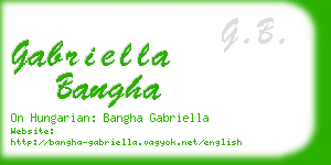 gabriella bangha business card